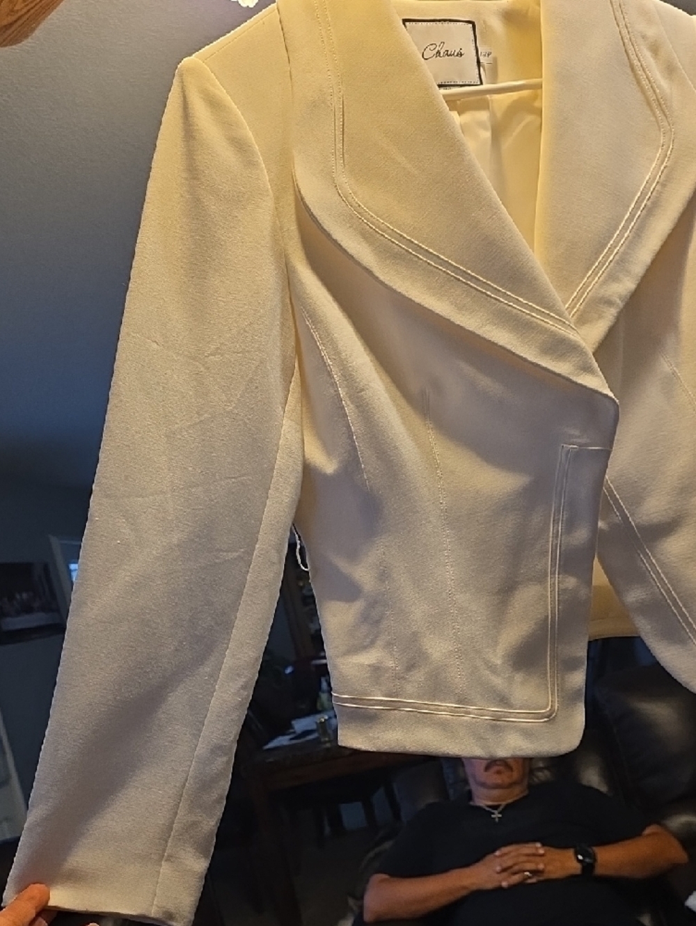 Chaus Cream Shawl-Collar Blazer - Picture 2 of 16